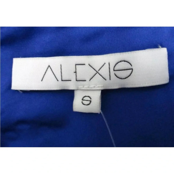 ALEXIS BLUE LACE ELONGATED BELL SLEEVE A-LINE MINI DRESS SZ.S - Picture 5 of 10